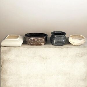 Vintage Mid Century Modern Haeger+ Ceramic Planters - Lot of 4